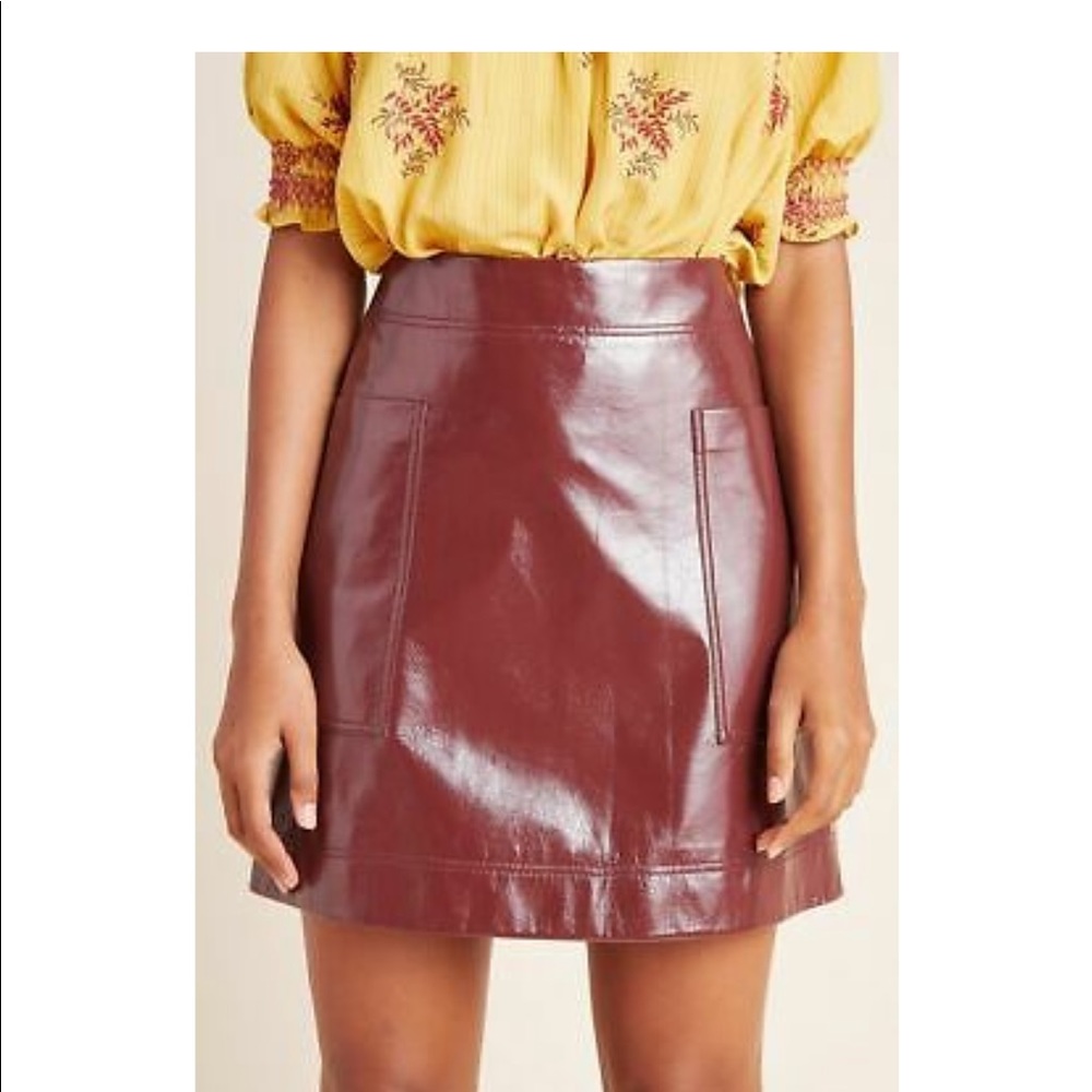 Maeve by Anthropologie Faux leather Mini Skirts
